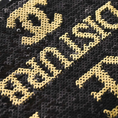 Chanel 2017-2018 Black Sequins Dare To Disturb Shoulder Bag