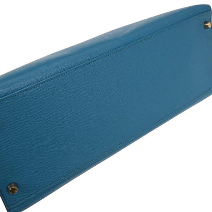 Hermes Blue Izmir Epsom Kelly 35 Sellier 2way Shoulder Handbag