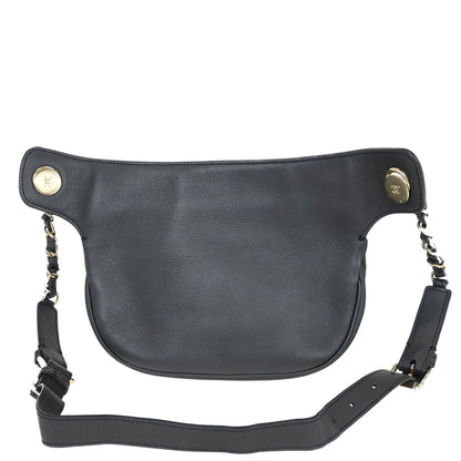 Chanel 2019 Gray Calfskin Waist Bum Bag
