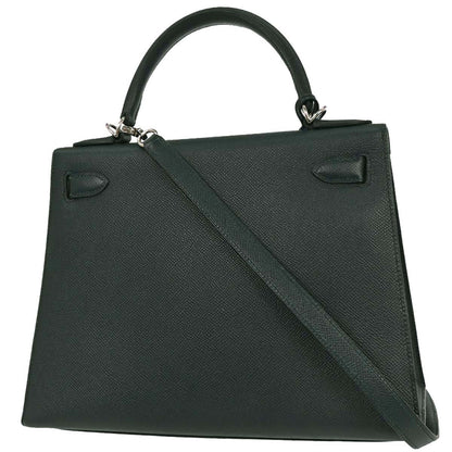 Hermes Vert Cypres Epsom Kelly 28 Sellier 2way Shoulder Handbag