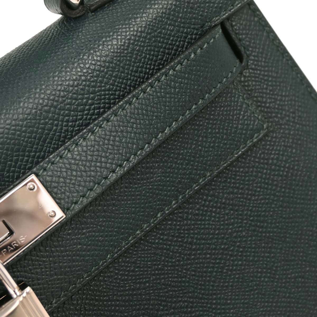 Hermes Vert Cypres Epsom Kelly 28 Sellier 2way Shoulder Handbag