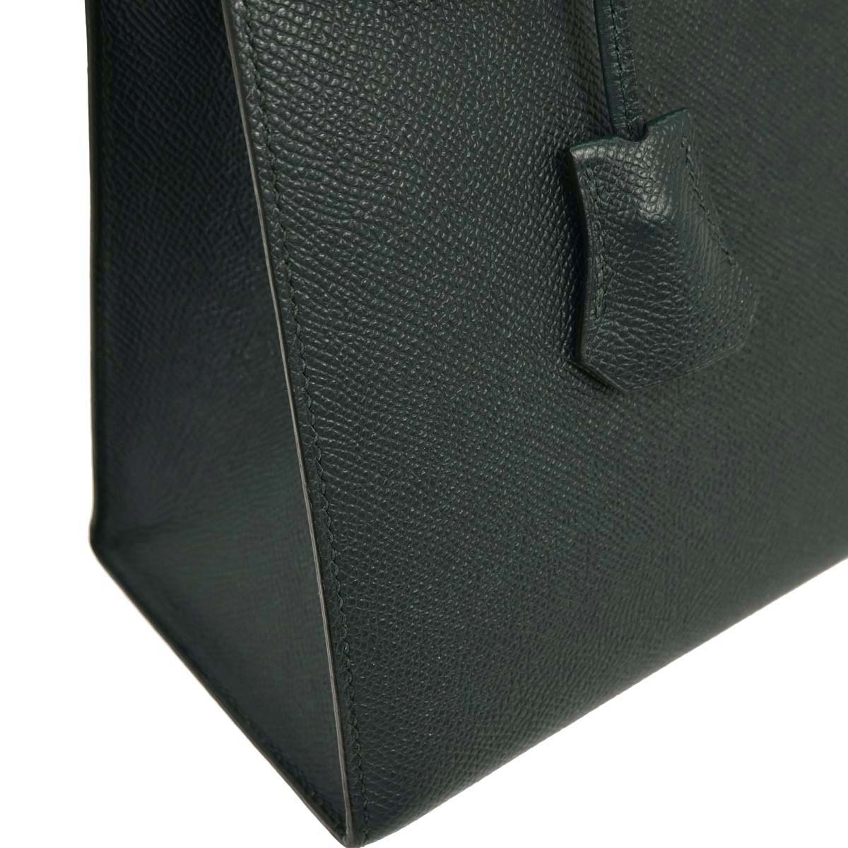 Hermes Vert Cypres Epsom Kelly 28 Sellier 2way Shoulder Handbag