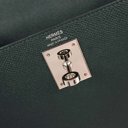 Hermes Vert Cypres Epsom Kelly 28 Sellier 2way Shoulder Handbag