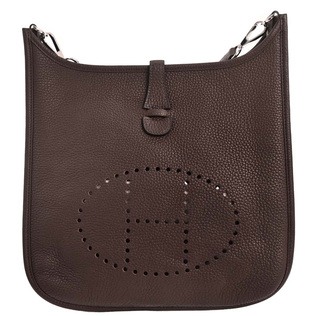 Hermes Chocolat Togo Evelyne 3 29 PM Shoulder Bag