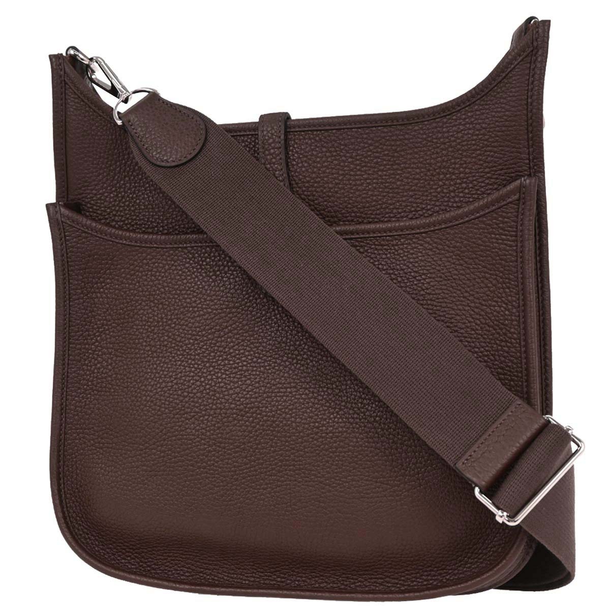 Hermes Chocolat Togo Evelyne 3 29 PM Shoulder Bag