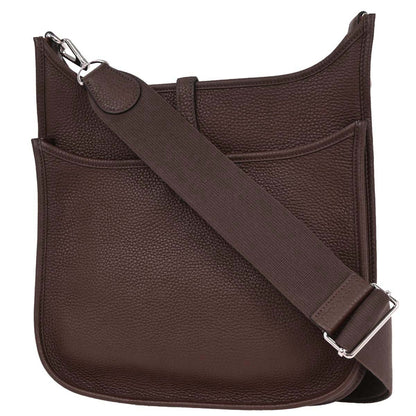Hermes Chocolat Togo Evelyne 3 29 PM Shoulder Bag