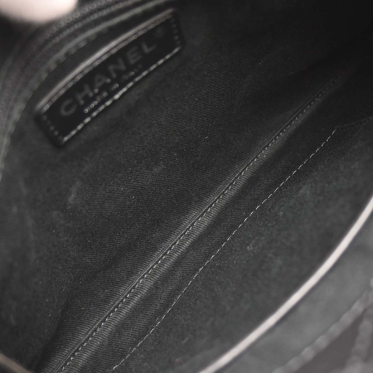 Chanel 2014-2015 Black Calfskin Wild Stitch Chain Tote Bag