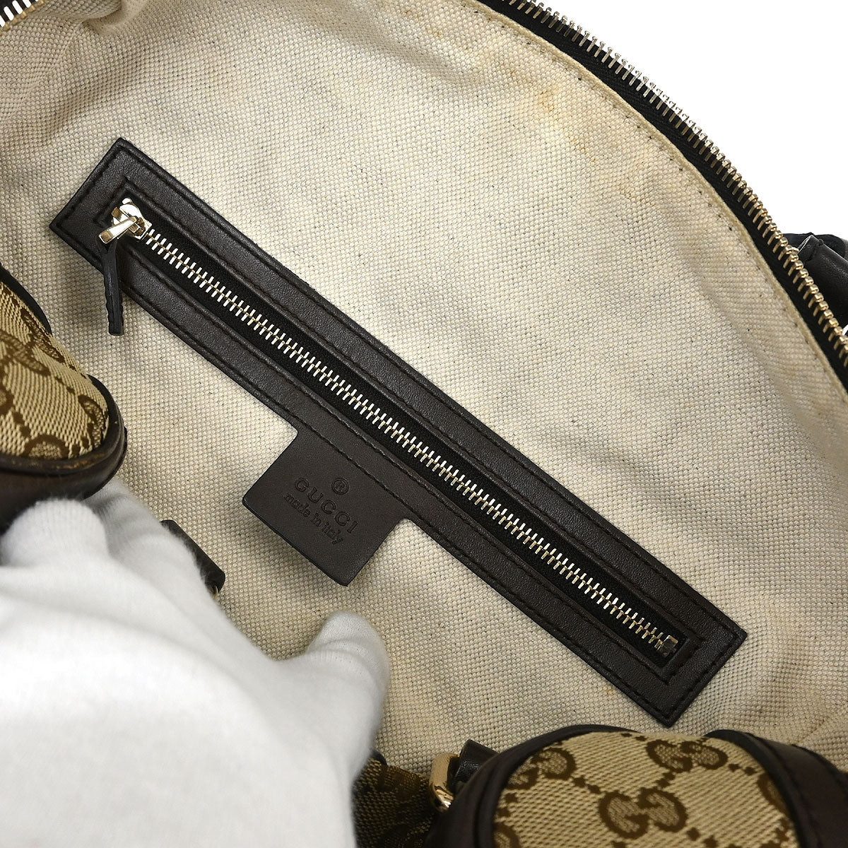 Gucci Beige GG 2way Duffle Shoulder Handbag