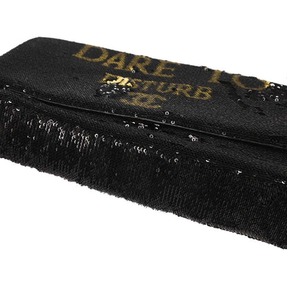 Chanel 2017-2018 Black Sequins Dare To Disturb Shoulder Bag