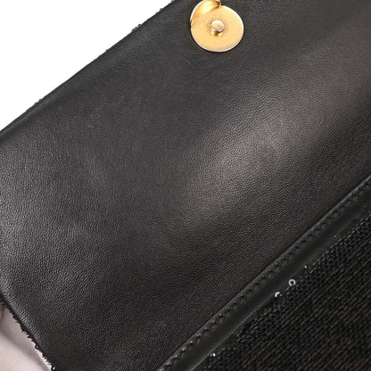 Chanel 2017-2018 Black Sequins Dare To Disturb Shoulder Bag
