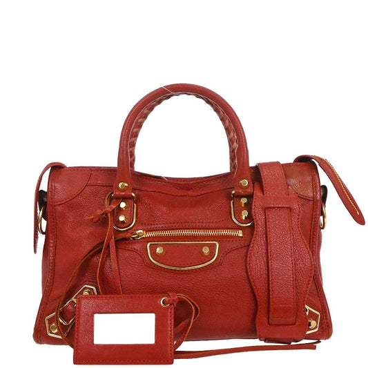 Balenciaga Red City Small 2way Shoulder Handbag
