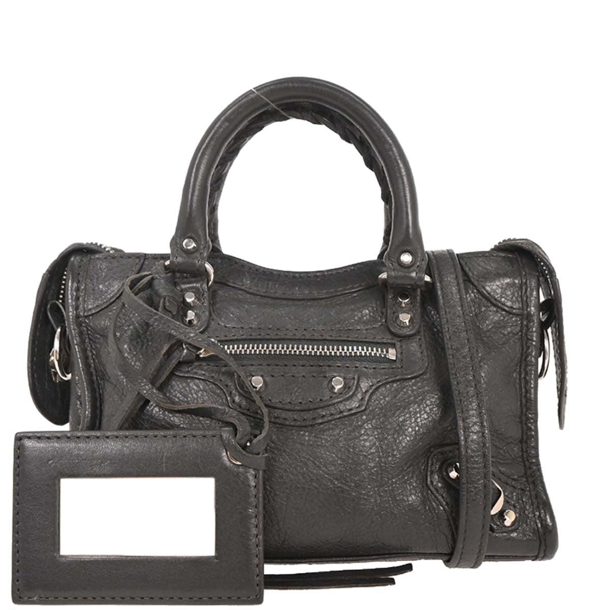 Balenciaga Gray Classic Nano City 2way Shoulder Handbag