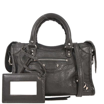 Balenciaga Gray Classic Nano City 2way Shoulder Handbag