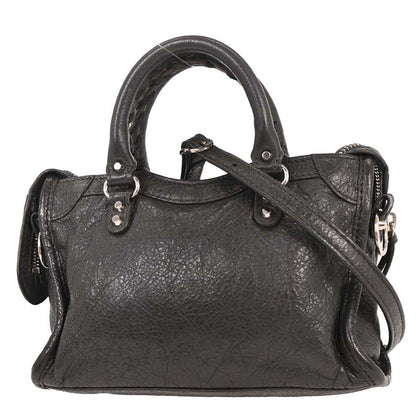Balenciaga Gray Classic Nano City 2way Shoulder Handbag