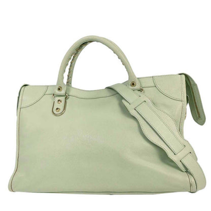 Balenciaga Light Green City Medium 2way Shoulder Handbag