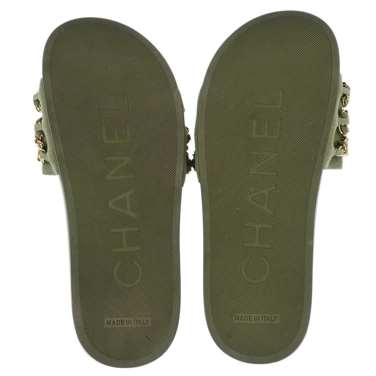 Chanel *Dark Green Shoes Sandals #36