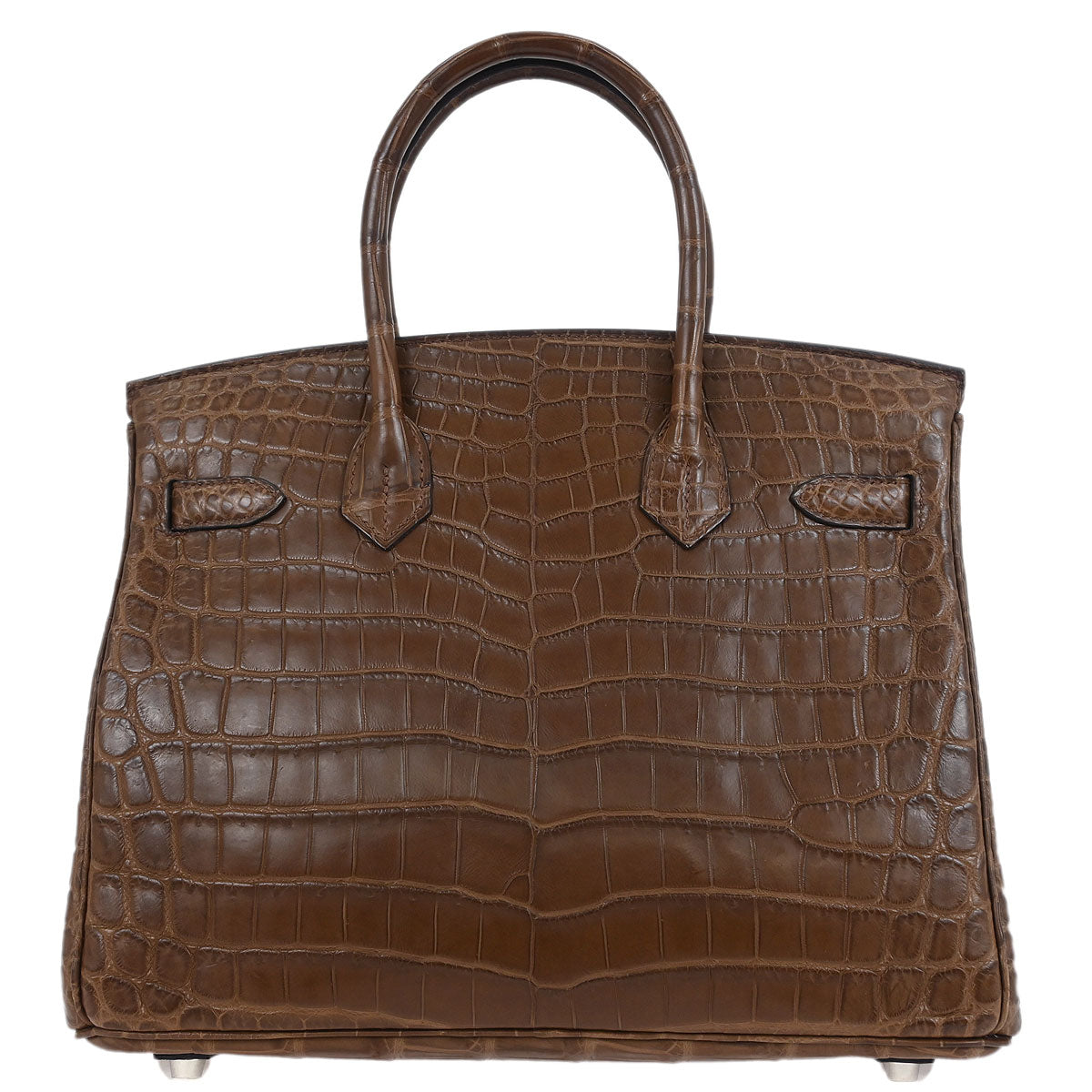 Hermes * Cacao Matte niloticus Crocodile Birkin 30 Handbag