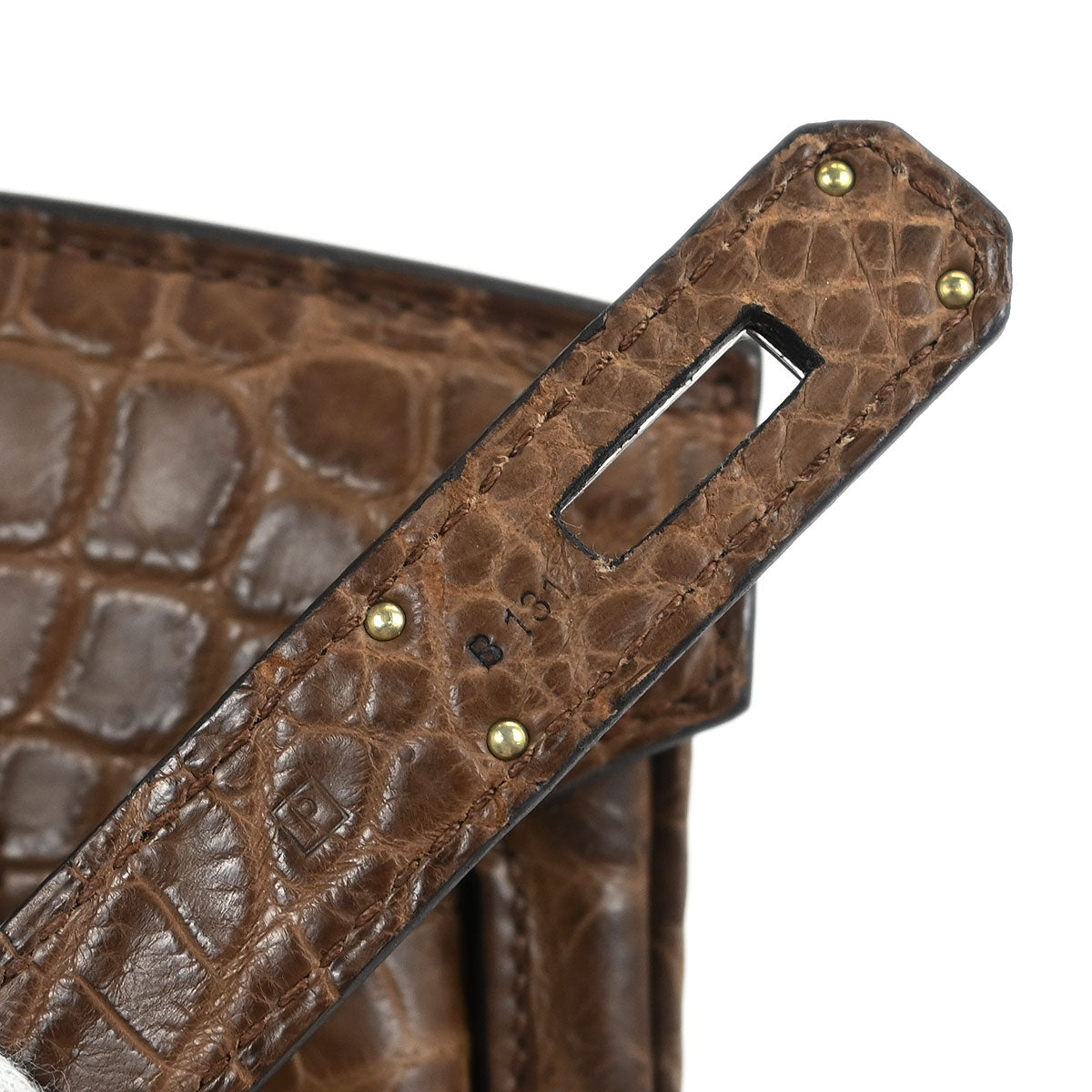 Hermes * Cacao Matte niloticus Crocodile Birkin 30 Handbag