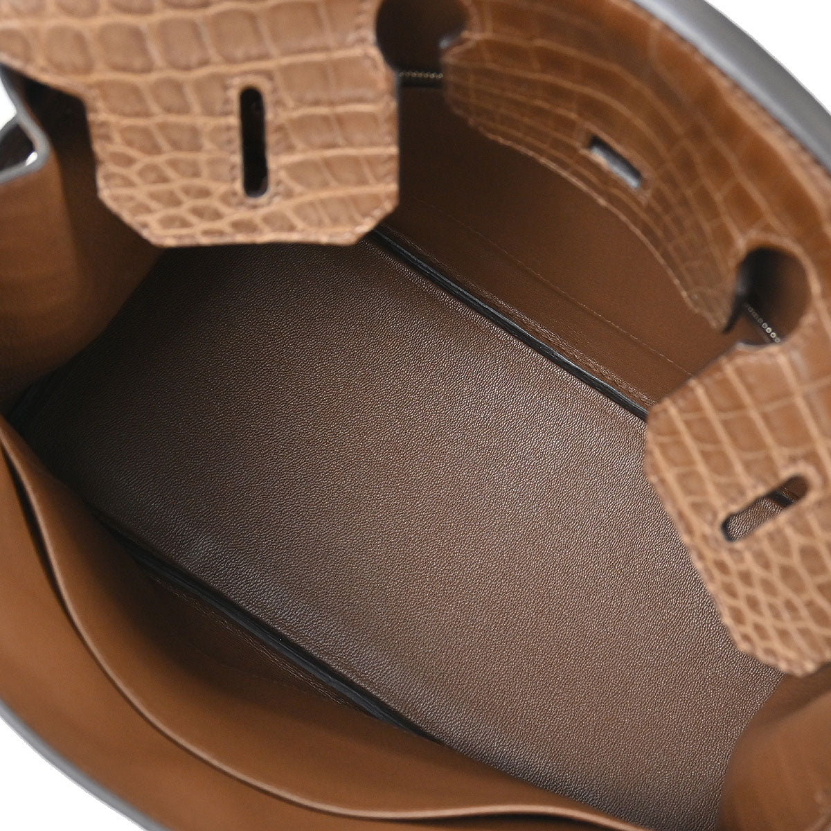 Hermes * Cacao Matte niloticus Crocodile Birkin 30 Handbag