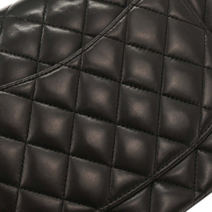 Chanel 2014 Black Lambskin Medium Classic Double Flap Shoulder Bag