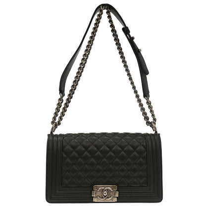 Boy Chanel 2019 Black Caviar Medium Shoulder Bag