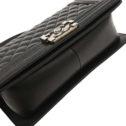 Boy Chanel 2019 Black Caviar Medium Shoulder Bag