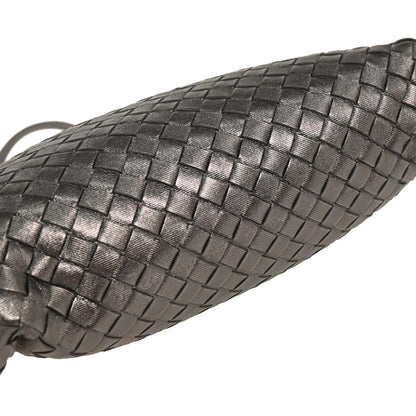 Bottega Veneta Metallic Silver Intrecciato Shoulder Bag