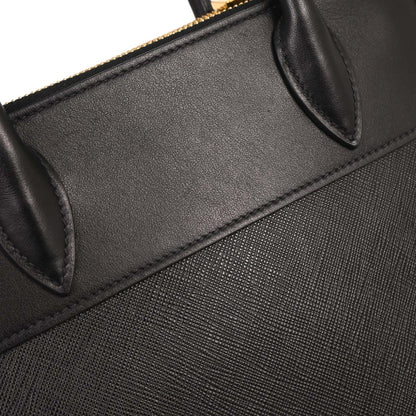 Prada Black Leather Paradigme 2way Shoulder Tote Handbag