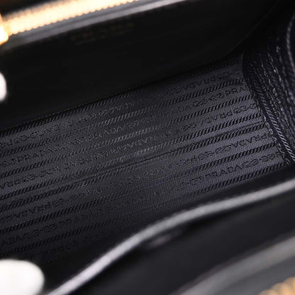 Prada Black Leather Paradigme 2way Shoulder Tote Handbag