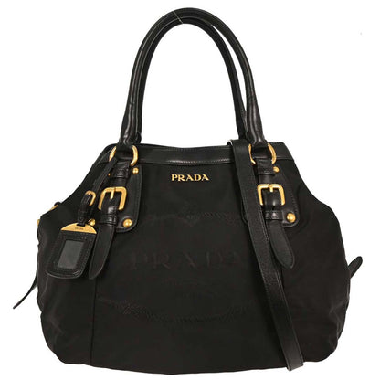 Prada Black Nylon 2way Shoulder Tote Bag