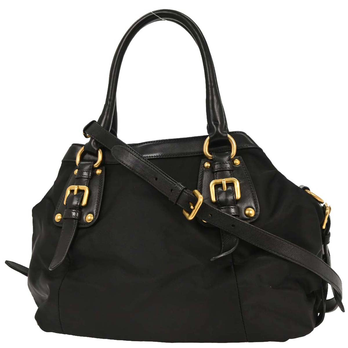 Prada Black Nylon 2way Shoulder Tote Bag