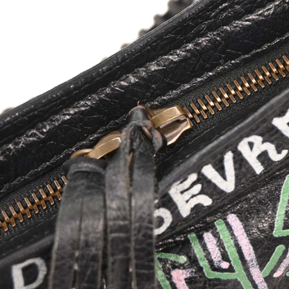 Balenciaga Black City Small Graffiti Handbag