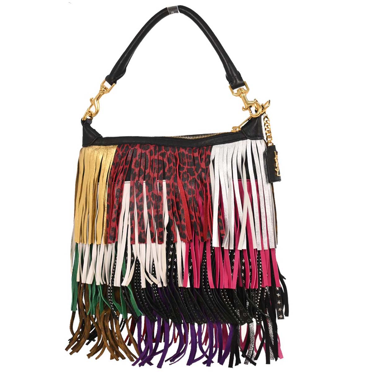 Saint Laurent Black Emmanuelle Fringe Handbag