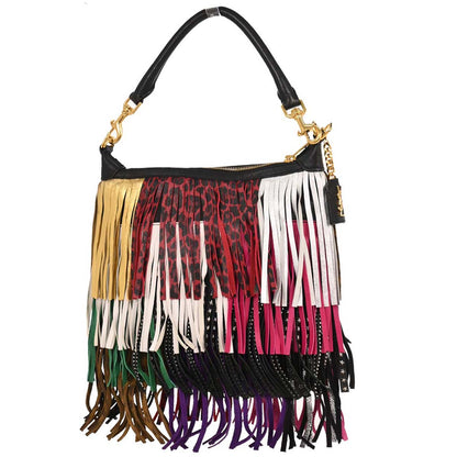 Saint Laurent Black Emmanuelle Fringe Handbag