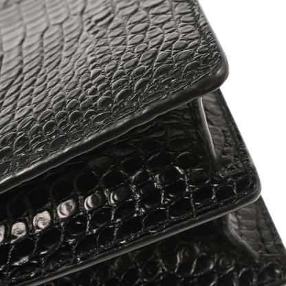 Saint Laurent * Black Leather Sunset Shoulder Bag