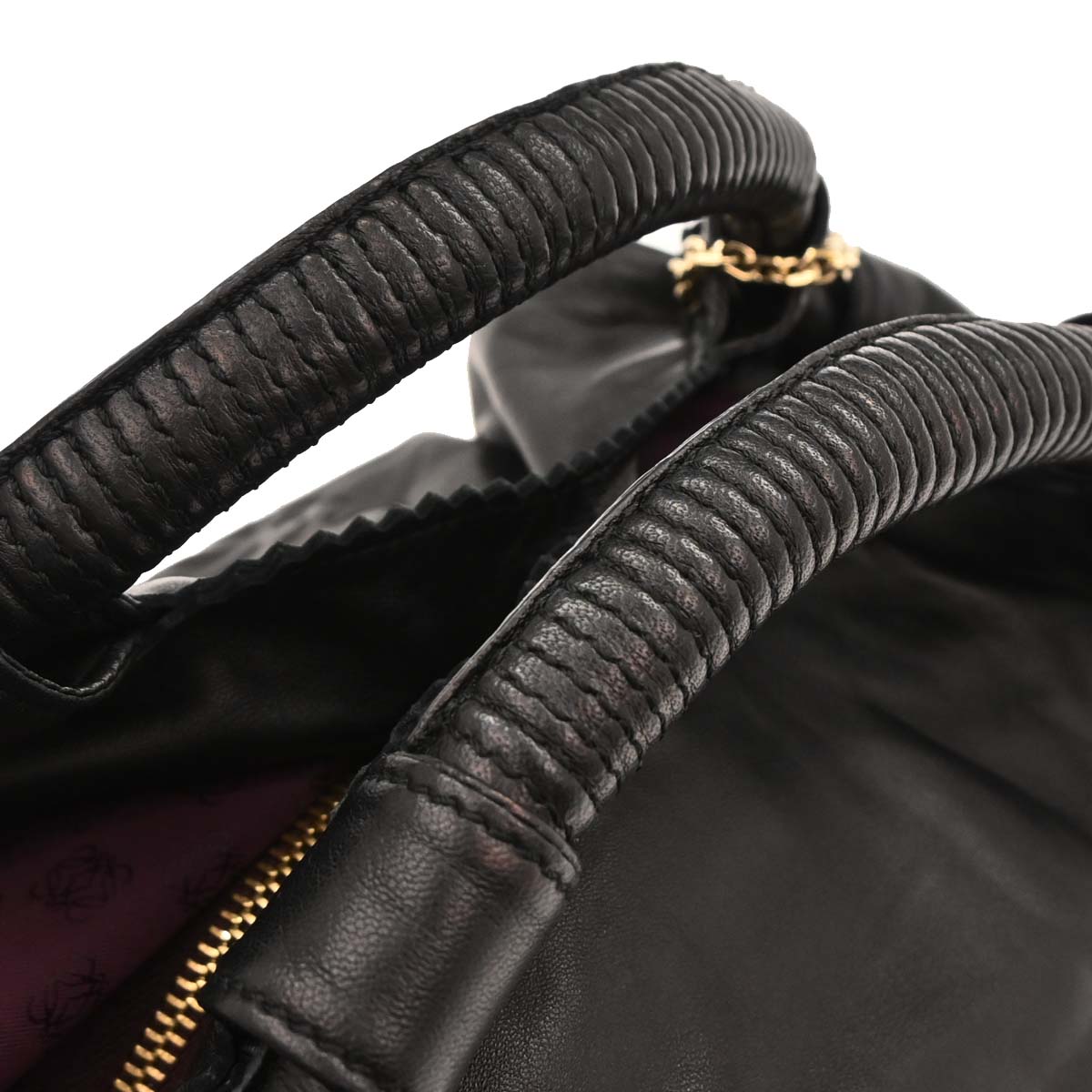 Loewe Black Lambskin Nappa Aire Tote Handbag