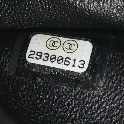 Chanel 2019 Pink Black Patent Leather Medium Classic Double Flap Shoulder Bag