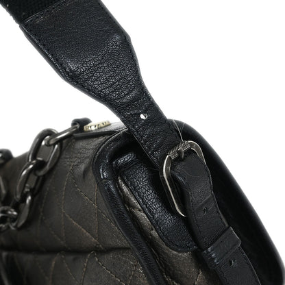 Chanel * 2015-2016 Black Faux Fur Paris-Salzburg Messenger Bag