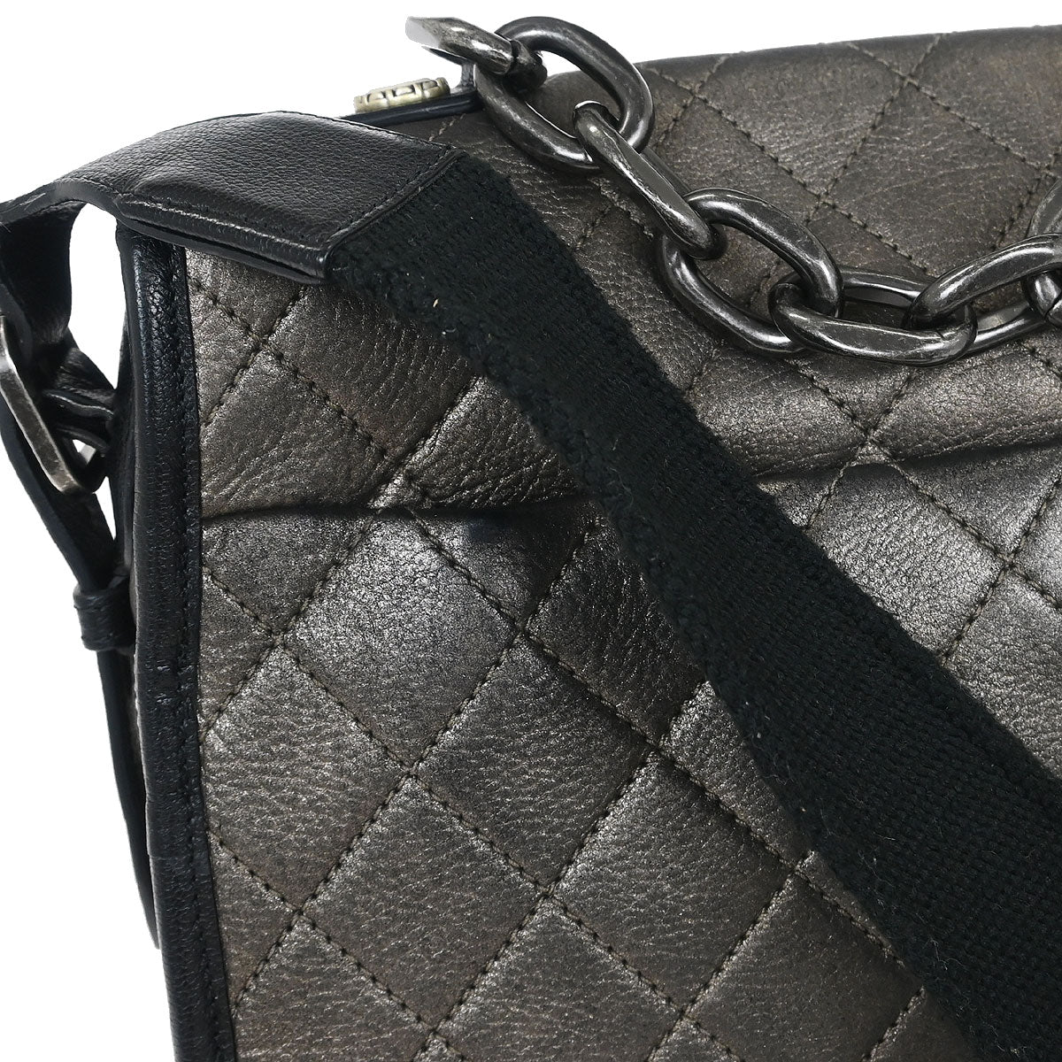 Chanel * 2015-2016 Black Faux Fur Paris-Salzburg Messenger Bag