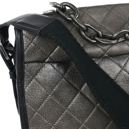 Chanel * 2015-2016 Black Faux Fur Paris-Salzburg Messenger Bag