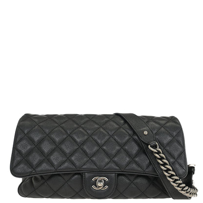Chanel 2016-2017 Black Calfskin Shoulder Bag