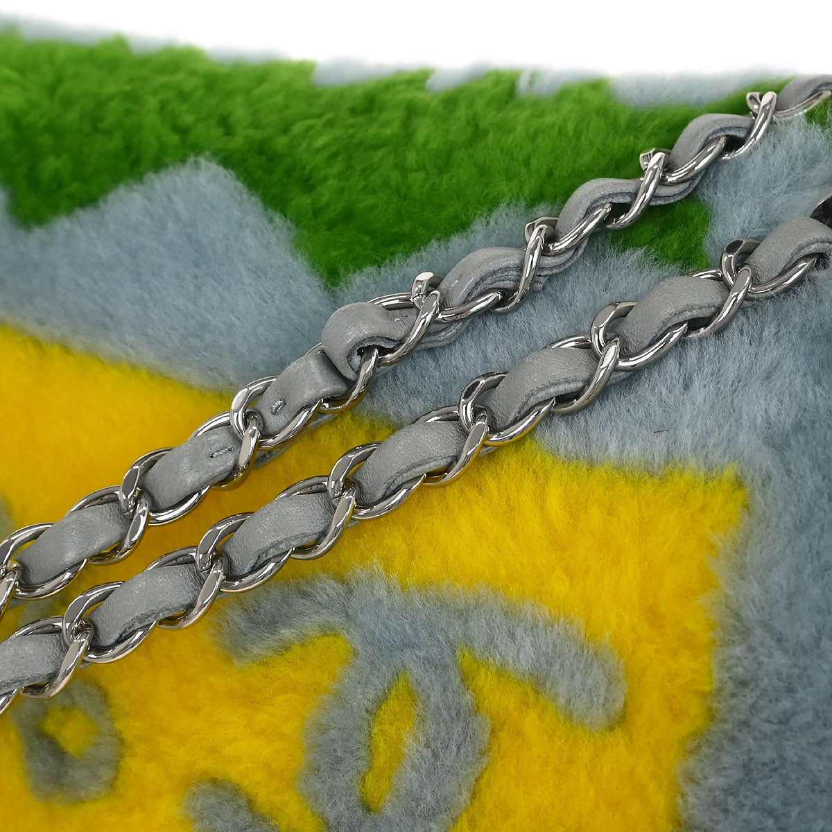 Chanel 2014-2015 Light Blue Wool No.5 Turnlock Full Flap Shoulder Bag