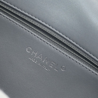 Chanel 2014-2015 Light Blue Wool No.5 Turnlock Full Flap Shoulder Bag