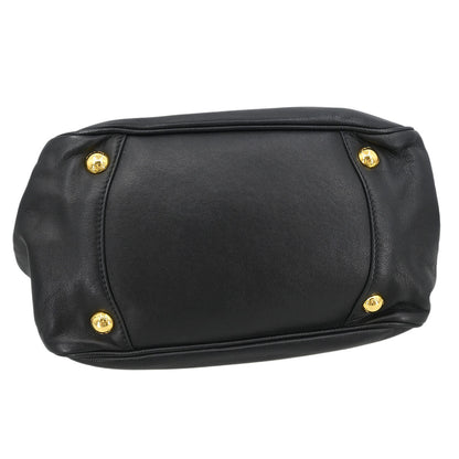 Prada Black Leather 2way Shoulder Handbag