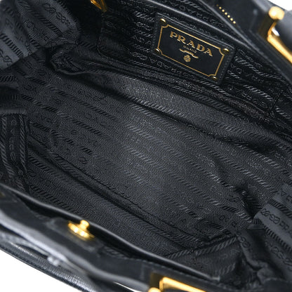 Prada Black Leather 2way Shoulder Handbag