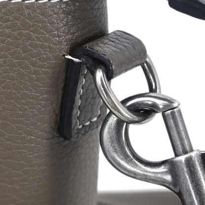 Celine Brown Leather Nano Luggage 2way Shoulder Tote Bag