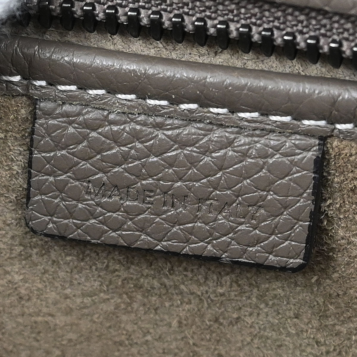 Celine Brown Leather Nano Luggage 2way Shoulder Tote Bag