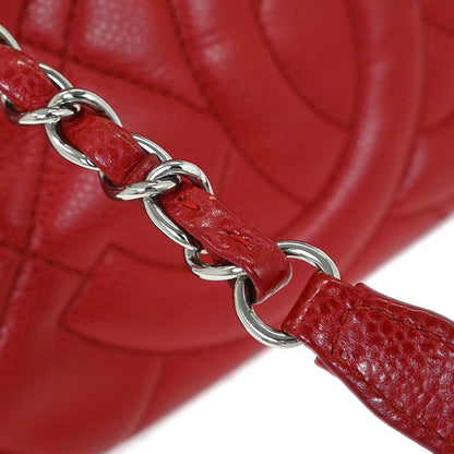 Chanel 2012-2013 Red Caviar Timeless CC Chain Tote Bag