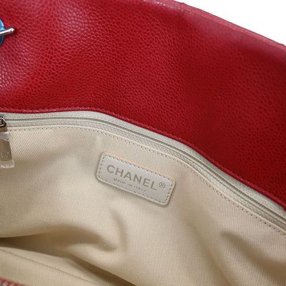 Chanel 2012-2013 Red Caviar Timeless CC Chain Tote Bag