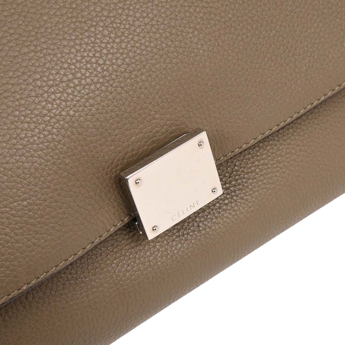 Celine Brown Leather Suede Trapeze 2way Shoulder Handbag